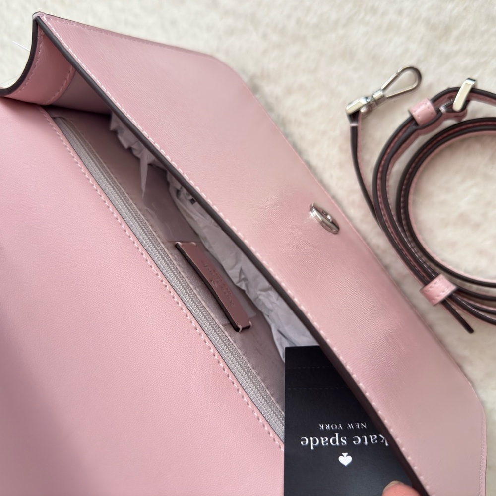 Kate Spade Blush Pink Shoulder Bag with Silver Chain - Picture 9 of 10